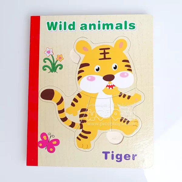 پازل کتابی چوبی 6 صفحه ای حیوانات کد XLE-609