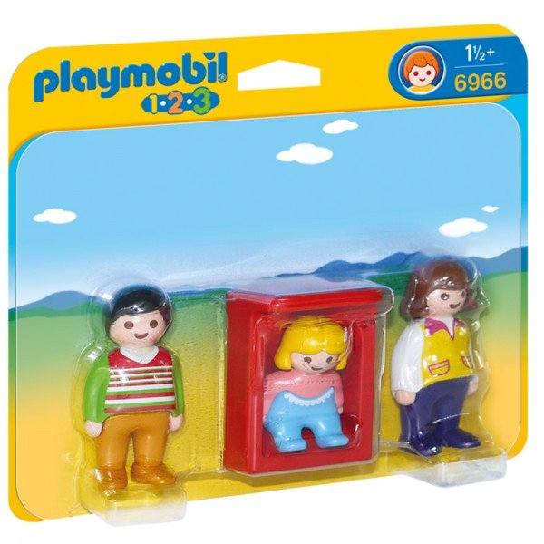 پلی موبیل مدل Parents with Baby Cradle 6966