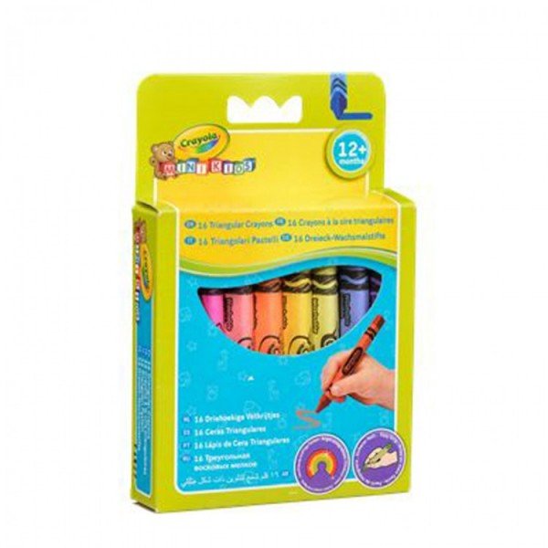 مداد شمعی 16 رنگ مثلثی crayola کد 0016 triangylar crayon