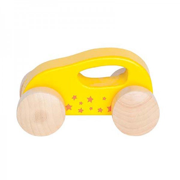 ماشین چوبی کوچک رنگ زرد little auto hape 0057
