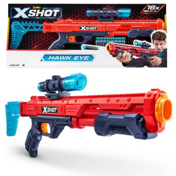 تفنگ اسباب بازی کودک ایکس شات مدل X-SHOT HAWK EYE کد 36435