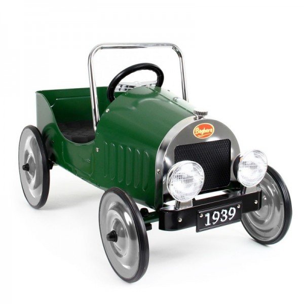 ماشین پدالی فلزی کودک  classic pedal car green baghera 1939