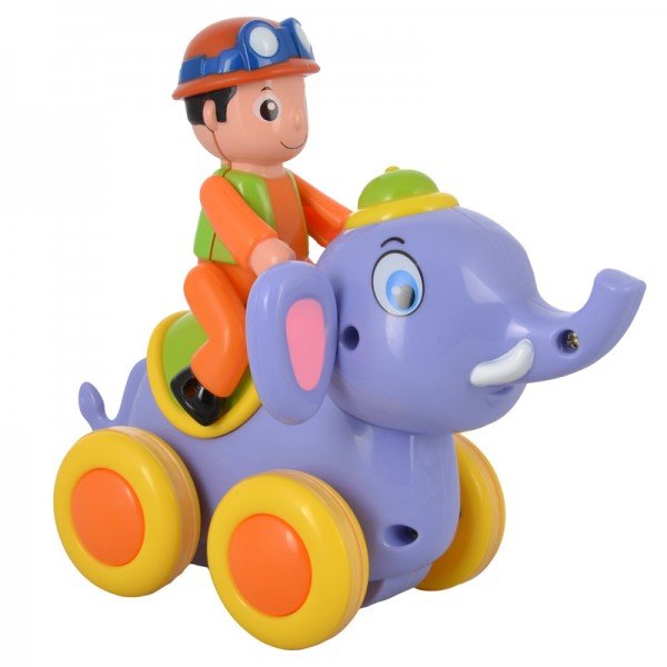 فیل بنفش با آدمک مدل hulie toys 366A