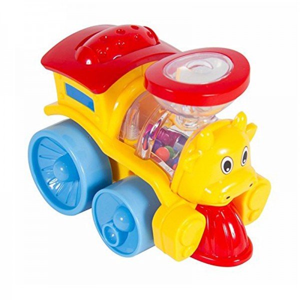 قطار کوچک زرد نشکن hulie toys 706