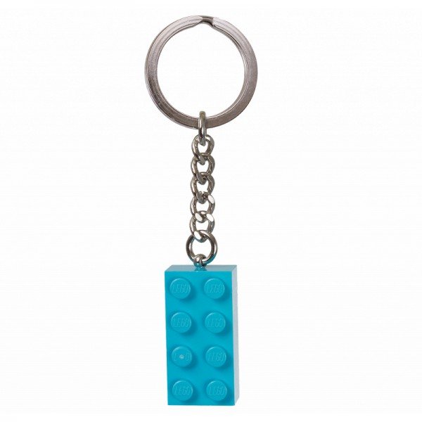 جا کلیدی لگو مستطیل stud turquoise 2x4 Key Chain lego 853380