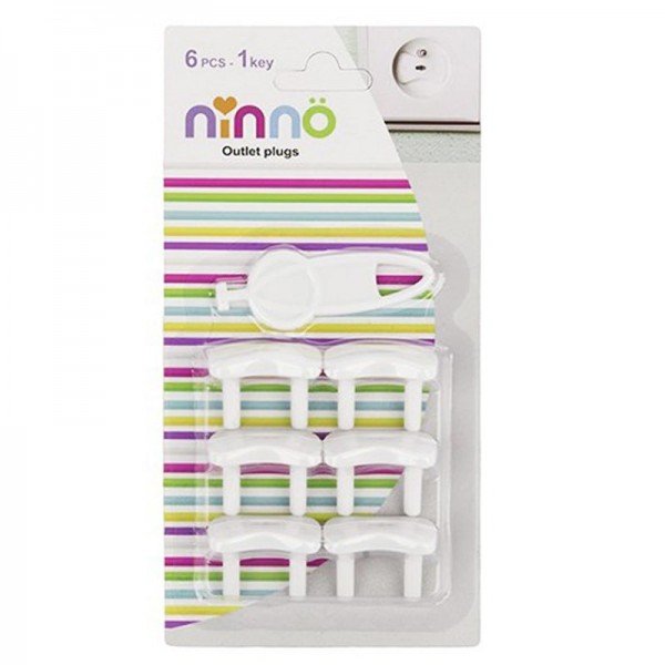 محافظ 6 عددی پریز برق با کلید مدل ninno 1009