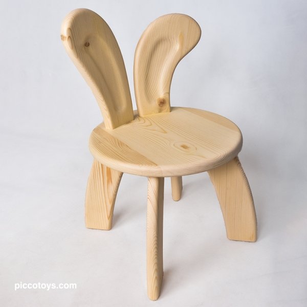 صندلی چوبی کودک طرح خرگوش کد P/5558/KH