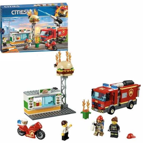 اسباب بازی لگو سری شهر 345 تکه city مدل ماشین آتش نشانی کد 11213