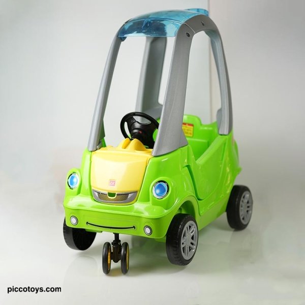 ماشین پایی کودک سقف دار رنگ سبز کد P/ZY614998/SA