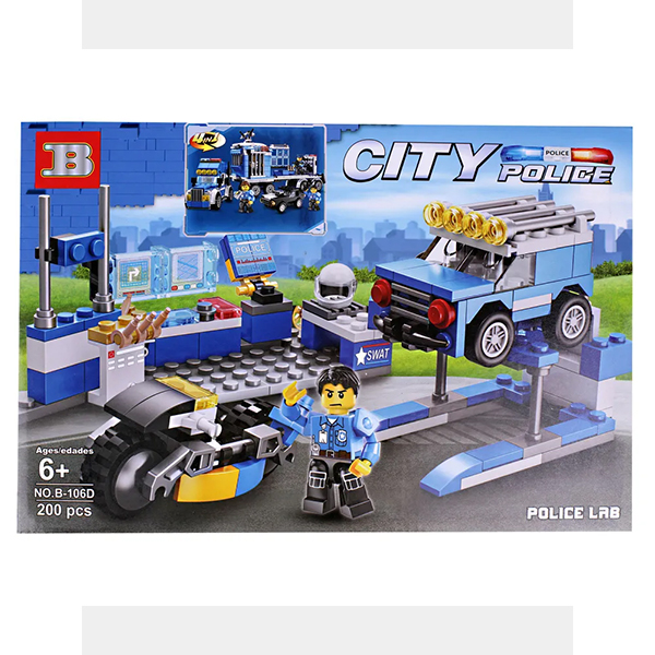 ساختنی لگو 200 تکه مدل CITY POLICE کد B106D