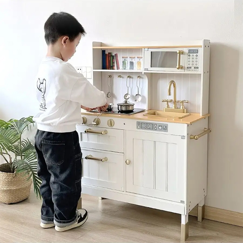 آشپزخانه کودک چوبی سفید کد KA426