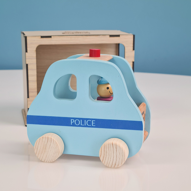 ماشین چوبی اسباب بازی مدل ماشین پلیس کد 4266583