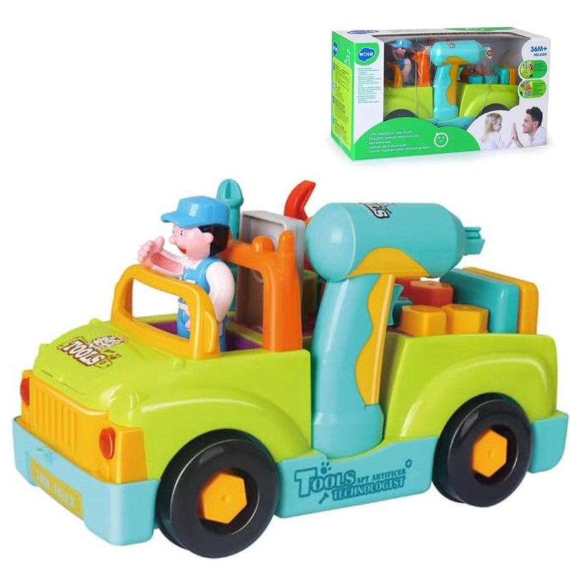 اسباب بازی کامیون ابزار هولی تویز Huile Toys رنگ سبز کد  6109