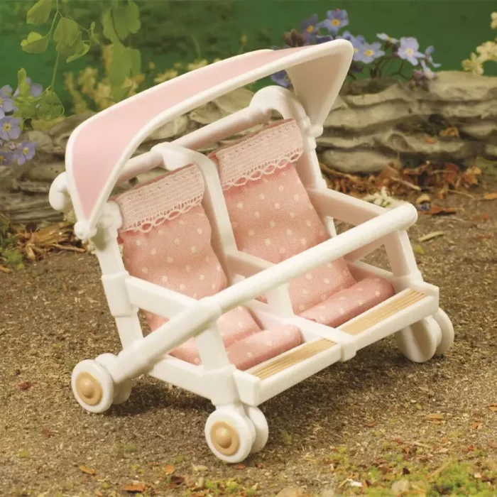 اسباب بازی کالسکه دوقلو سیلوانیان فامیلیز Sylvanian Families مدل Double Pushchair کد 4533
