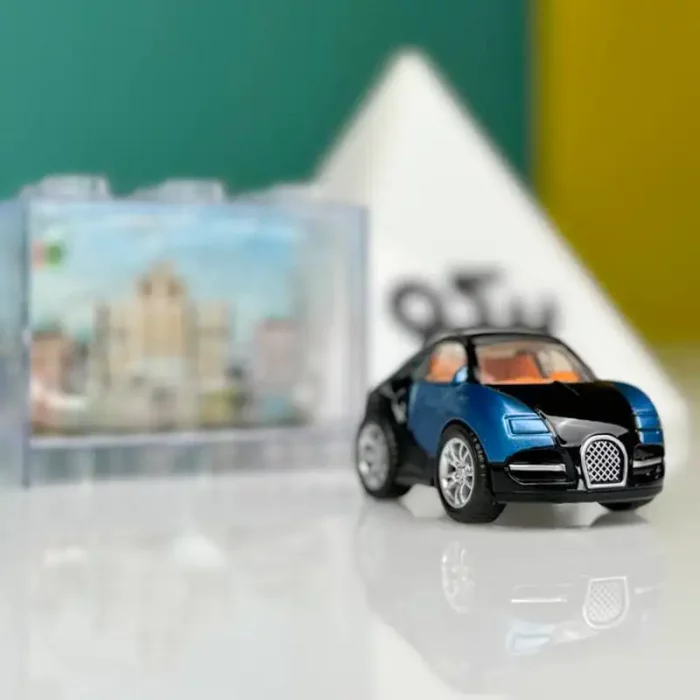 ماشین فلزی عقب کش  رنگ مشکی آبی  کد P/836H023/D