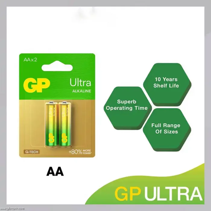 باتری قلمی 2 عددی GP مدل Ultra alkaline کد GP15AUETA21