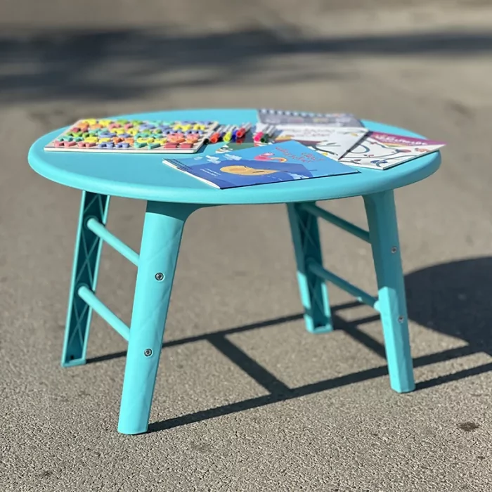 میز کودک دایره مینی تیکا رنگ آبی فیروزه ای P/TF0207/AF