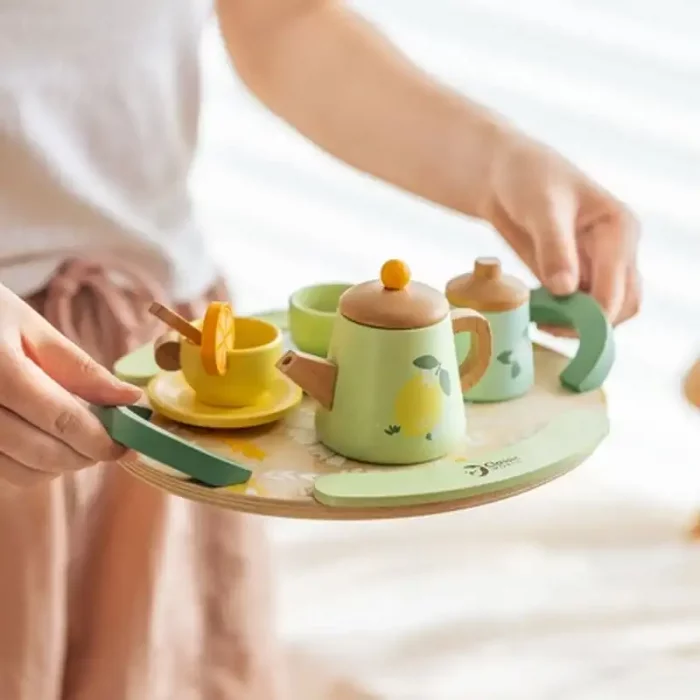 ست چای خوری چوبی کلاسیک ورلد Vintage Afternoon Tea Set classic world کد 50576