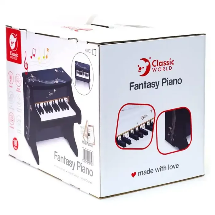 پیانو مشکی چوبی کلاسیک ورلد Classic World Fantasy Piano مدل 40537