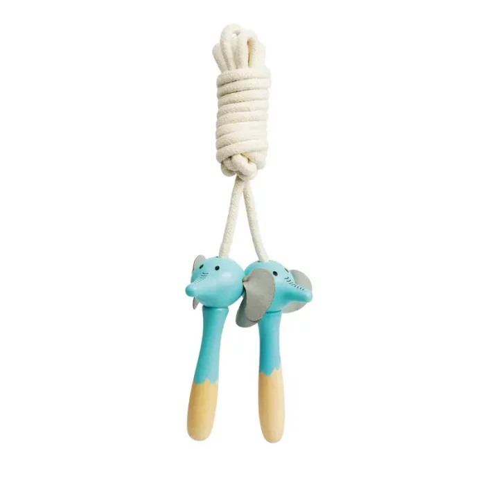 طناب بازی کودک با دسته چوبی طرح حیوانات کد BZ-12-B