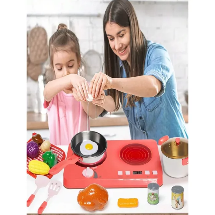 اجاق گاز  اسباب بازی رومیزی 32 تکه رنگ صورتی کد 555BX046