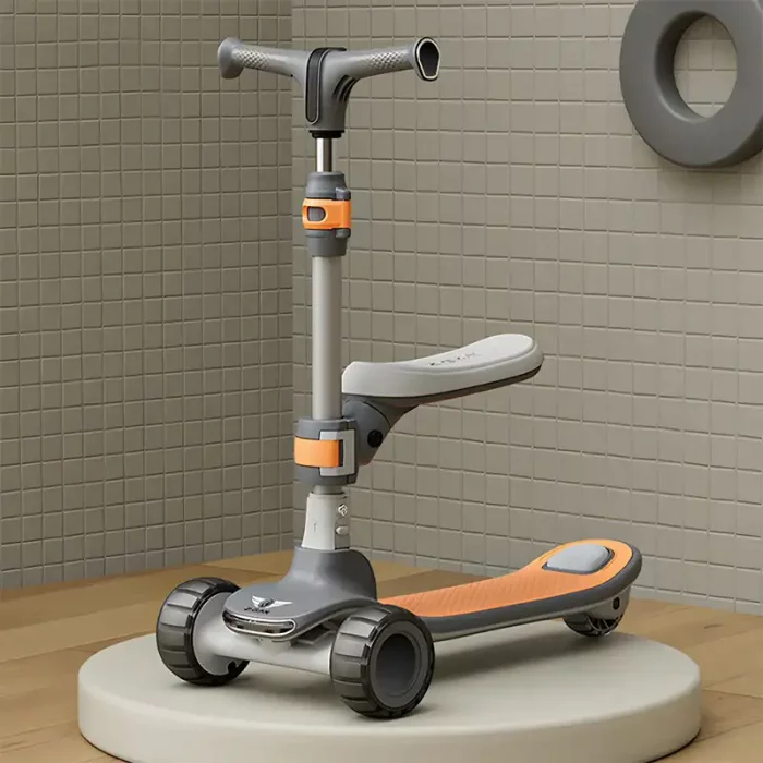 اسکوتر کودک تاشو نشیمن دار رنگ مشکی کد P/ZG612/A