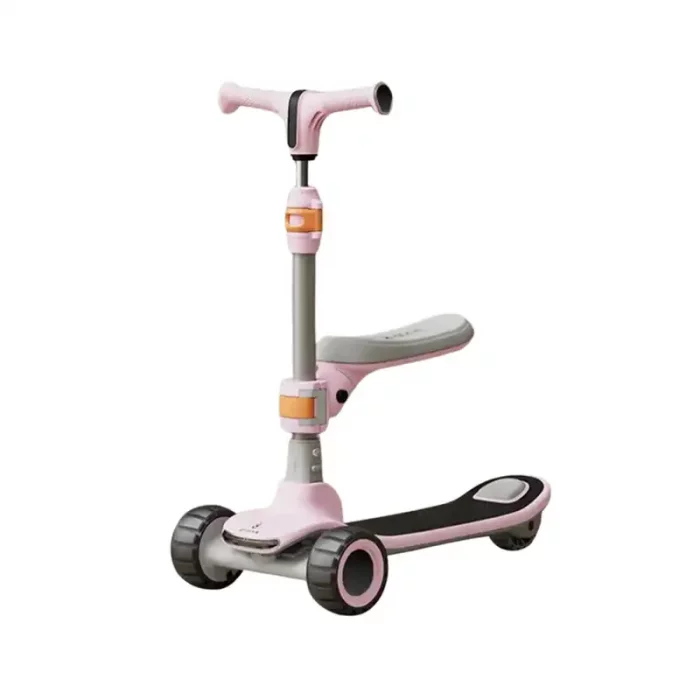 اسکوتر کودک تاشو نشیمن دار رنگ صورتی کد P/ZG612/D