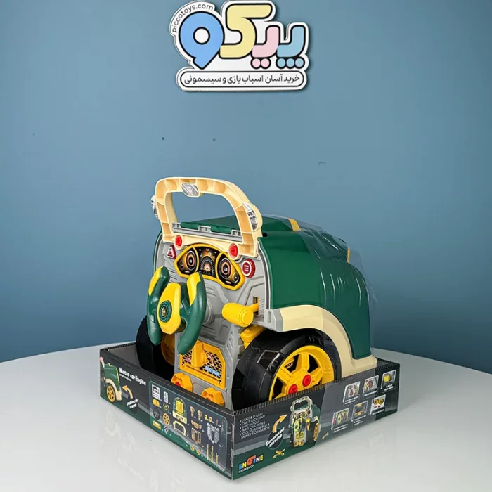 اسباب بازی کیت مکانیکی کاپوت کامیون رنگ سبز D0013
