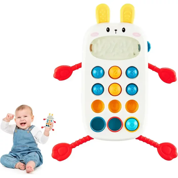 اسباب بازی موبایل پوپت دار کودک طرح  خرگوش کد 68866