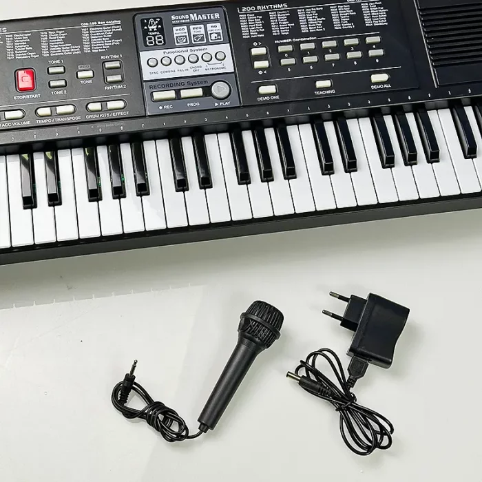اسباب بازی ارگ میکروفون دار 54 کلیدی مشکی کد BD9916