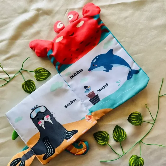 کتاب پارچه ای عروسکی مدل حیوانات دریایی کد 6142154