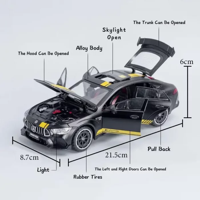 ماکت ماشین بنز جی تی آر مشکی GTR کد M338