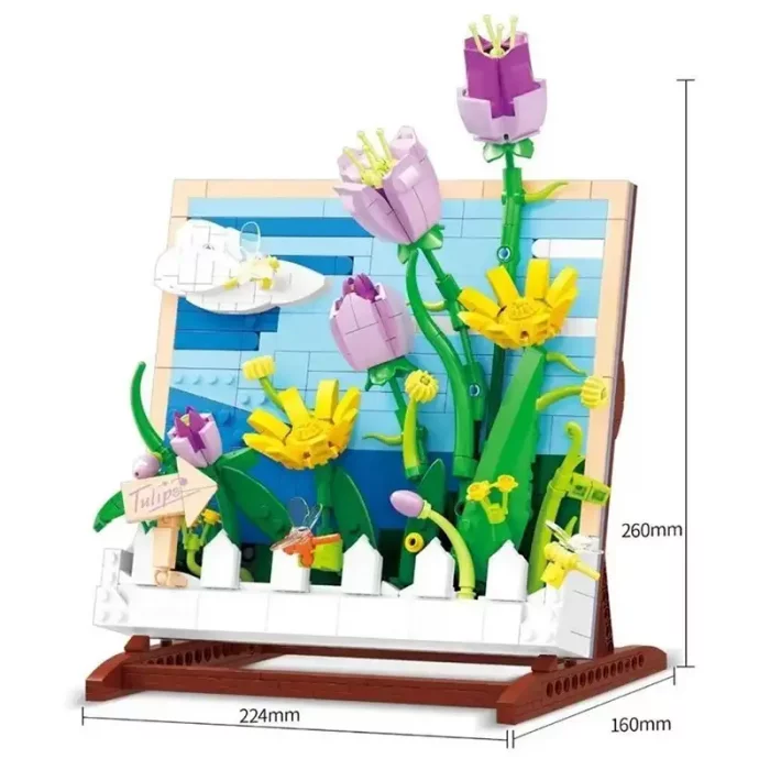 لگو  تابلو نقاشی لاله 542 تکه مدل Painting Bionic Tulips کد DZ1015