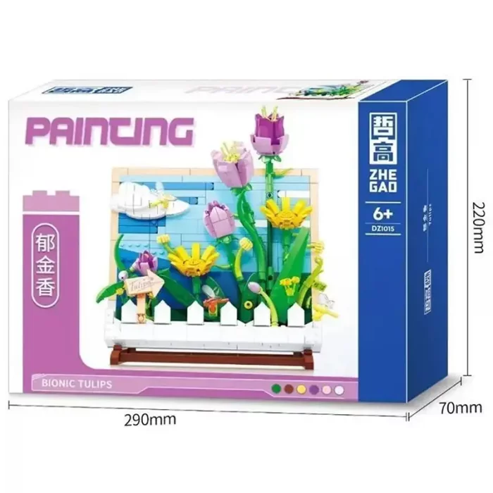 لگو  تابلو نقاشی لاله 542 تکه مدل Painting Bionic Tulips کد DZ1015