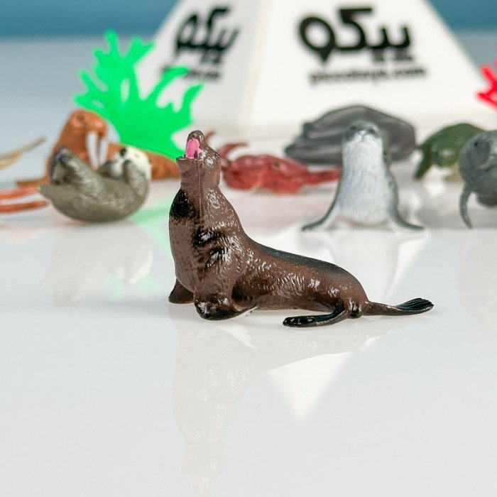 فیگور حیوانات دریایی طرح استوانه ای کد HY4315B