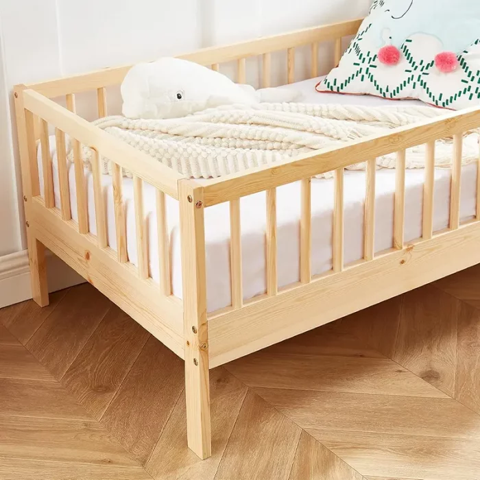 تخت خواب کودک چوبی کشویی کد 6188073