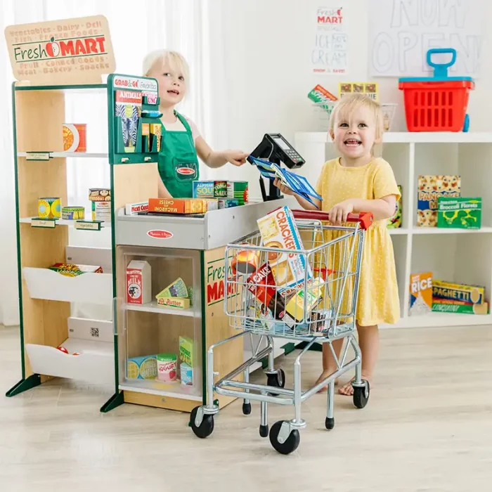 اسباب بازی سوپرمارکت چوبی ملیسا و داگ melissa & doug Fresh Mart Grocery Store کد 9340
