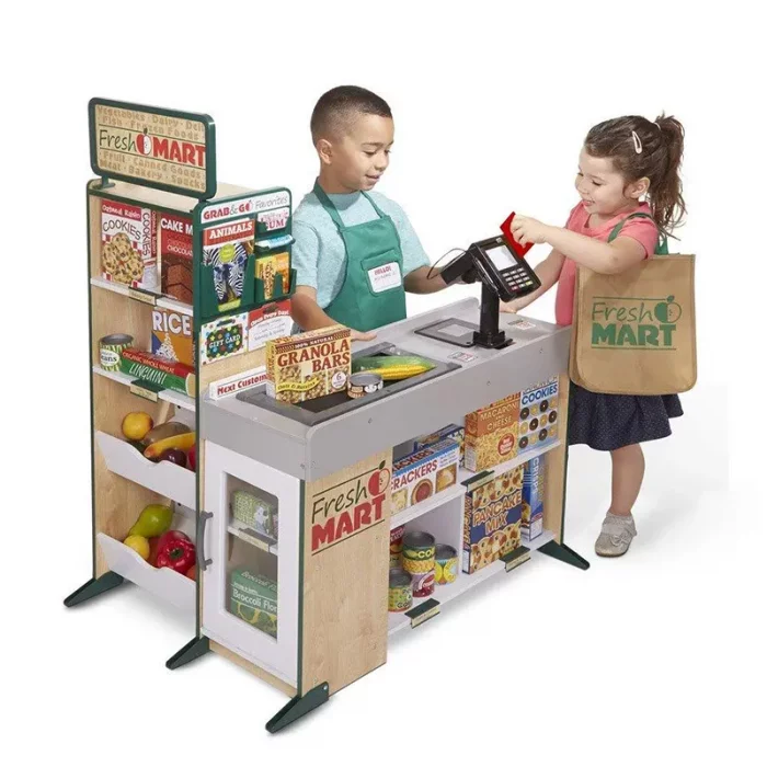 اسباب بازی سوپرمارکت چوبی ملیسا و داگ melissa & doug Fresh Mart Grocery Store کد 9340
