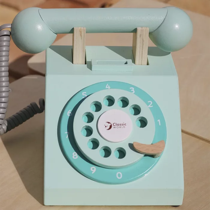 اسباب بازی تلفن چوبی کلاسیک ورلد Classic World Play Telephone کد 50551