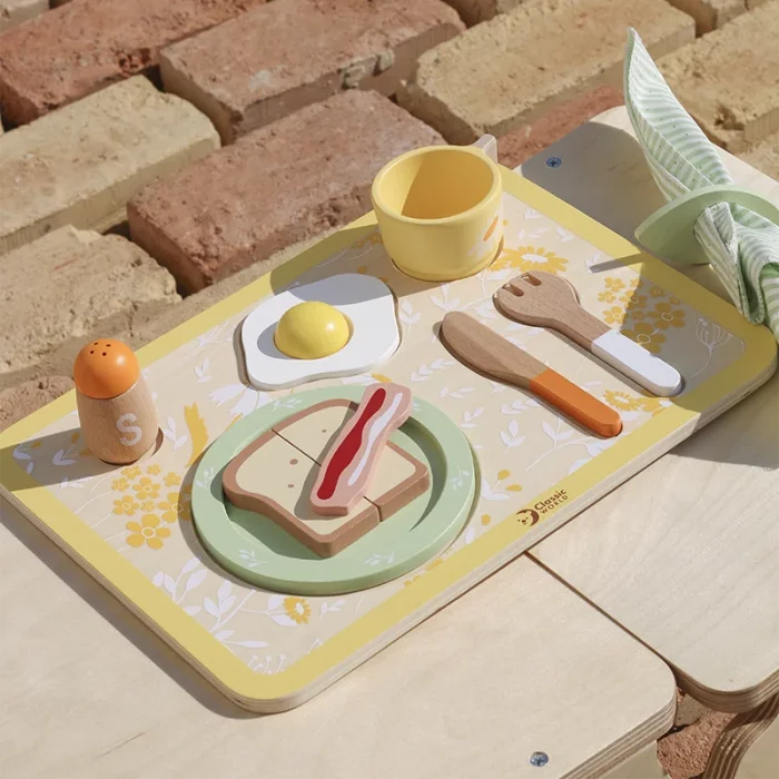 ست صبحانه خوری چوبی کلاسیک ورلد Vintage Breakfast Tray classic world کد 50575