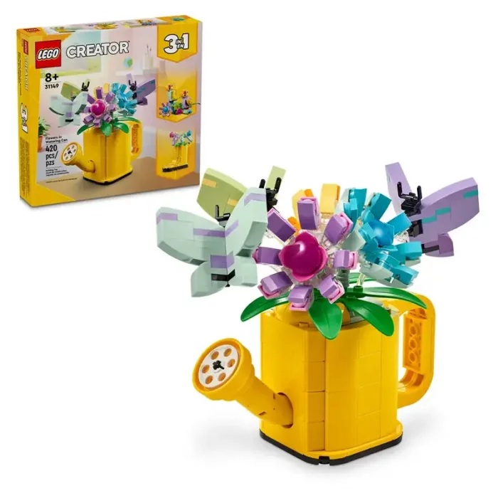 لگو کریتور 420 قطعه 3 در 1 مدل  LEGO Creator 3 in 1 Flowers in Watering Can  کد 31149