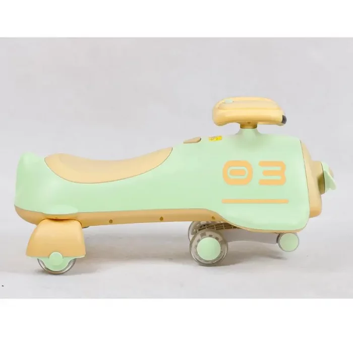 لوپ کار کویر موزیکال طرح هواپیما رنگ سبز زرد کد P/QT8081/SZ