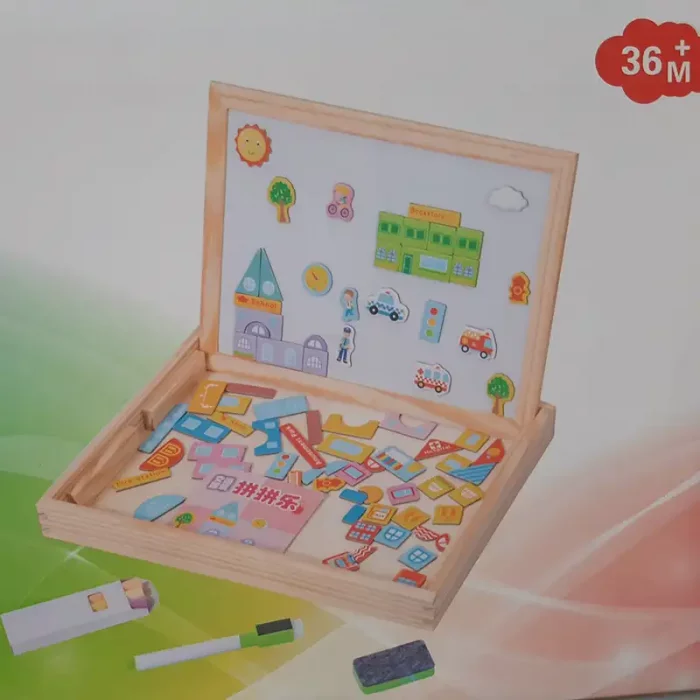 تخته سیاه و وایت برد دو طرفه مگنتی طرح ترافیک کد 6361748