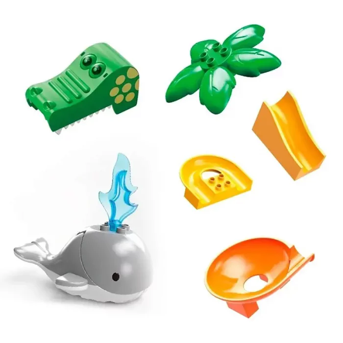 اسباب بازی لگو سرسره توپ طرح حیوانات دریایی  84 تکه  فیلو FEELO کد FL1647