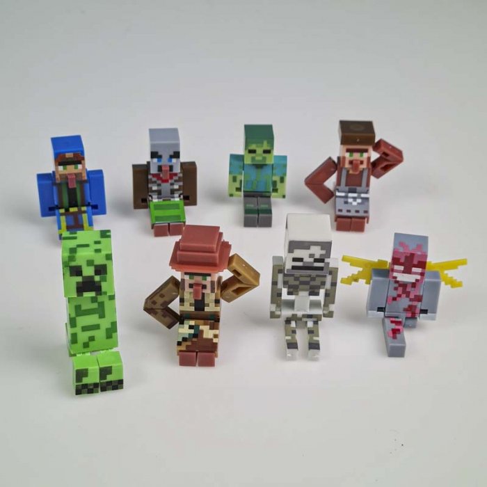 مینی فیگور 8 عددی ماینکرفت با سلاح MINECRAFT کد P/19745/A