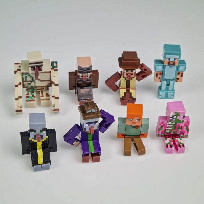 مینی فیگور 8 عددی ماینکرفت با سلاح MINECRAFT کد P/19745/C