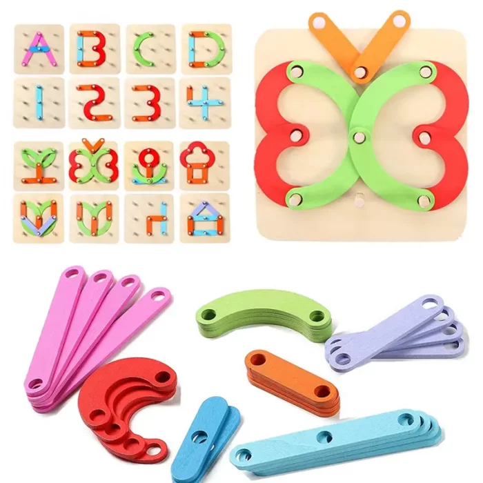 پازل آموزشی تطابق اشکال چوبی کد JHTOY656