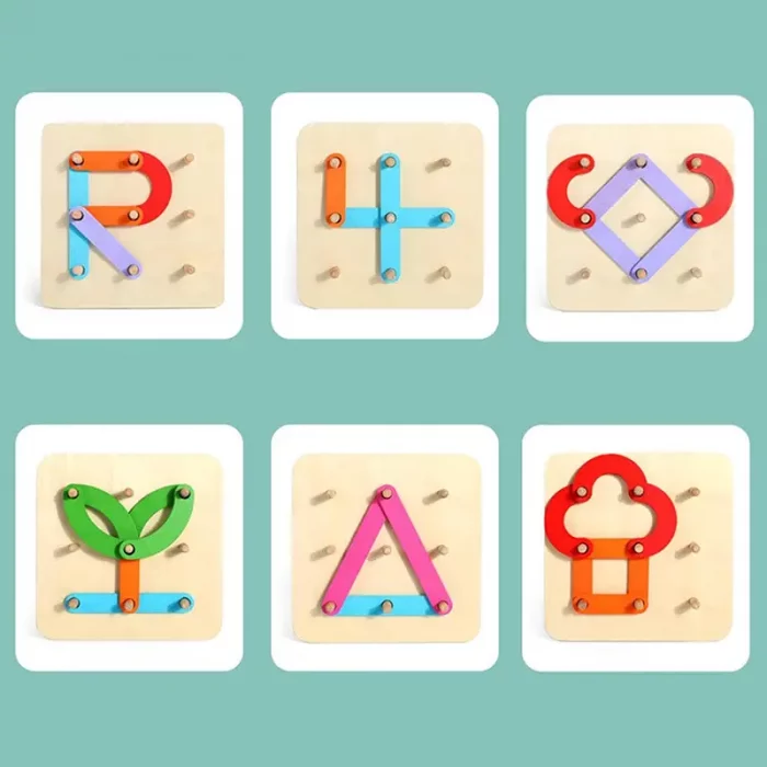 پازل آموزشی تطابق اشکال چوبی کد JHTOY656