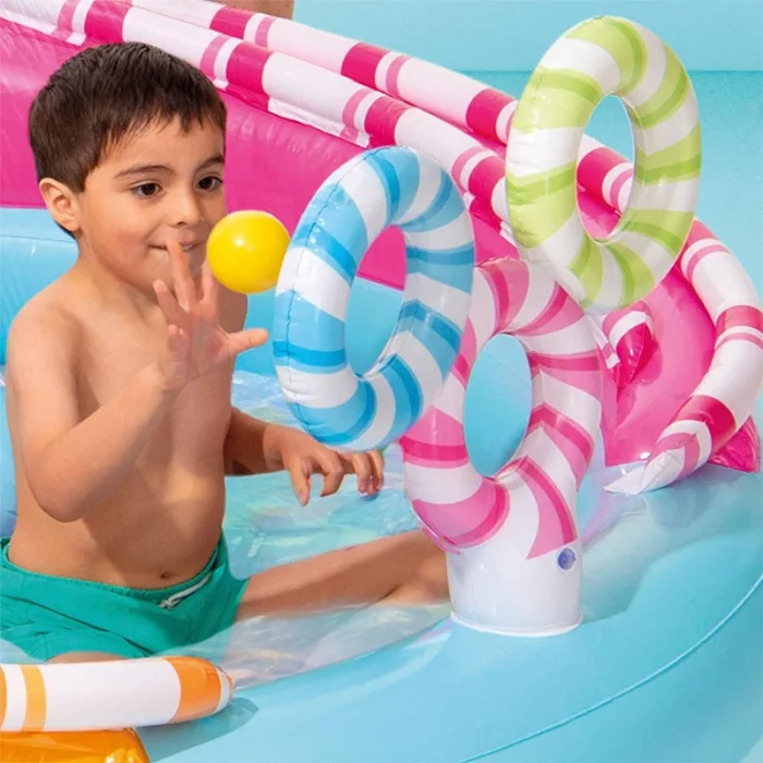 استخر بادی فواره دار اینتکس مدل آبنباتی کوچک Intex Candy کد 57144