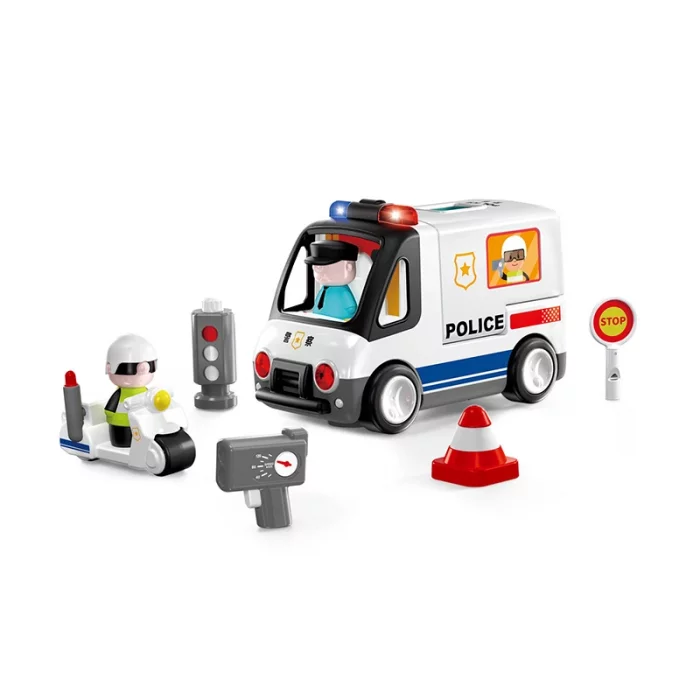 اسباب بازی ماشين پلیس با تجهيزات هولی تويز HUILE TOYS کد HE9985